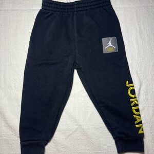 Jordan Kids Black and Yellow Sweatpants